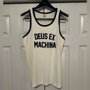Deus Ex Machina off white and blue tank.